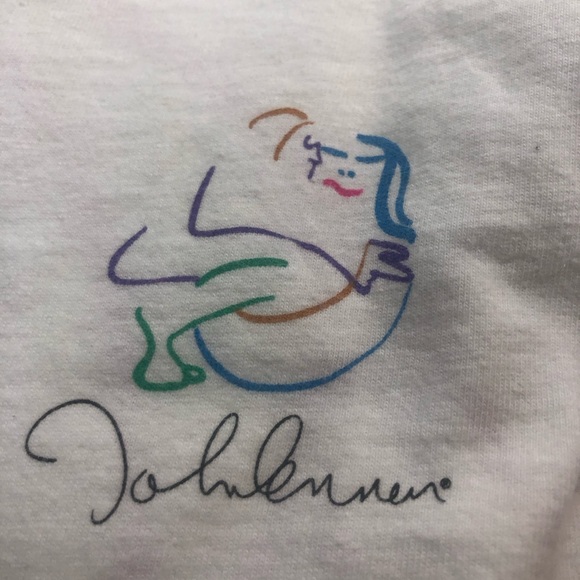 John Lennon Estate Art Tee double sided, large image on back Oneita Tag Cotton - Picture 12 of 16